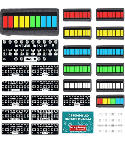 Amazon.com: 2 pcs. of RGYB 10 Segment LED Bar Graph Display with 4